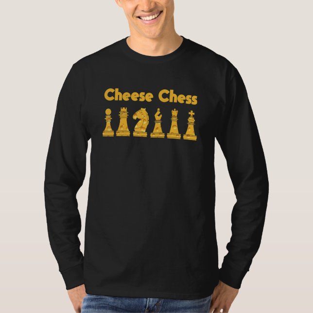 Cheese Chess  Chessboxing Chessmen Player Chessboa T-Shirt (Front)