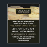 Cheese Display, Cheesemonger Advertising Flyer<br><div class="desc">Cheese Display,  Cheesemonger Advertising Flyers By The Business Card Store.</div>