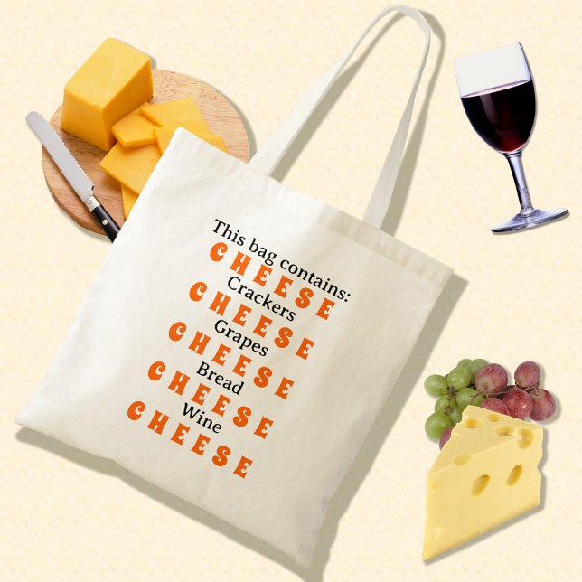 Cheese Featured Foodie theme Tote Bag (Creator Uploaded)