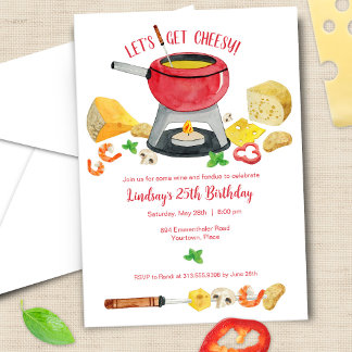 Cheese Fondue Party Invitation