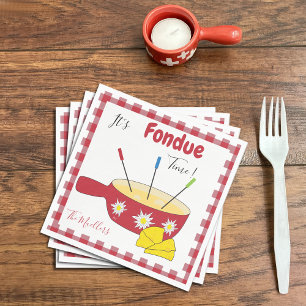 Cheese Fondue Party Paper Napkins