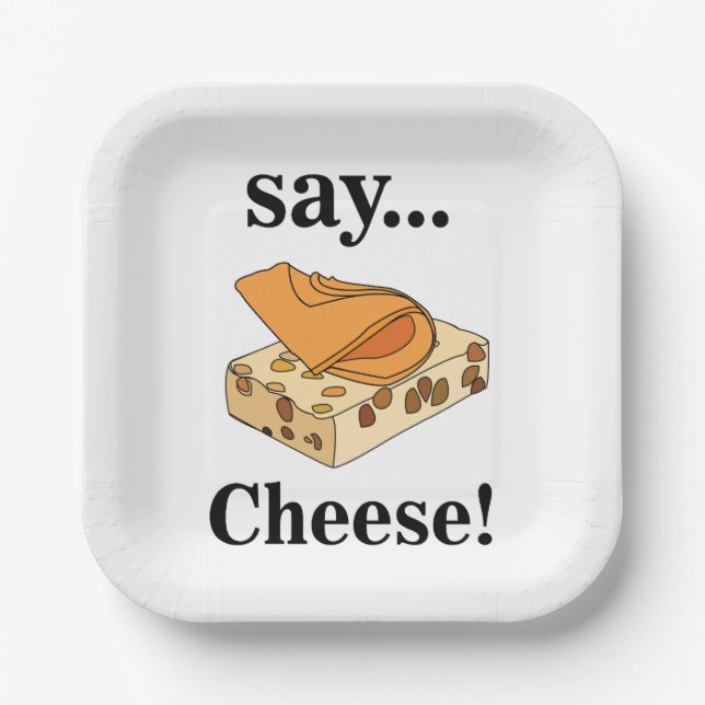 Cheese Foodie Funny Party Paper Plate (Front)