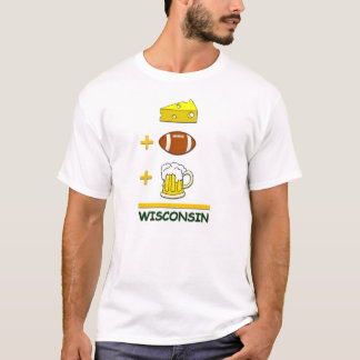 Cheese Football Beer Wisconsin T-Shirt