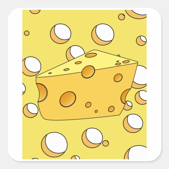 Cheese Full Of Holes In Every Way Square Sticker (Front)