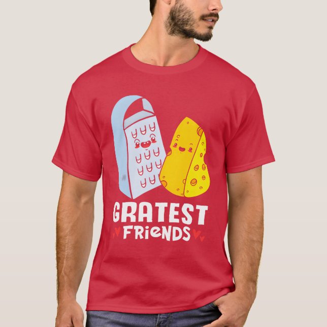 Cheese Grater Gratest Greatest Friends retro T-Shirt (Front)