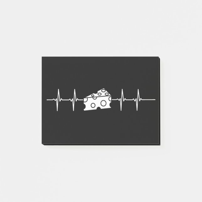 Cheese Heartbeat Post-it Notes (Front)