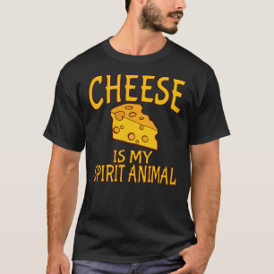 Cheese is my Spirit Animal Wisconsin Cheddar Meme  T-Shirt