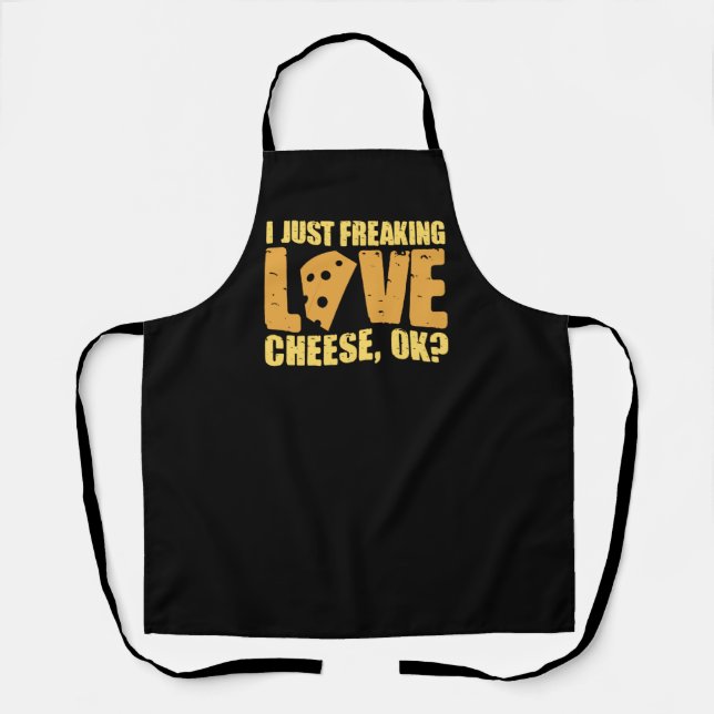 Cheese Joke Cheesy Foodie Cheesemonger Emmental Apron (Front)