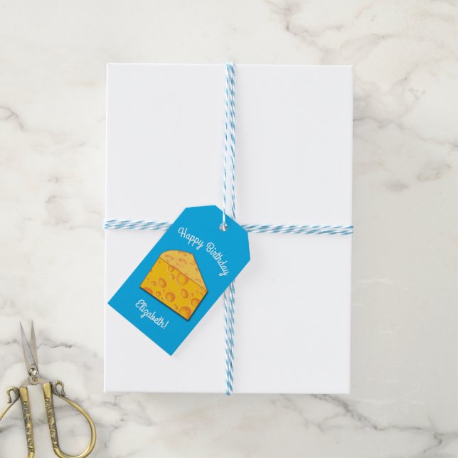 Cheese Kids Birthday Party Gift Tags (With Twine)