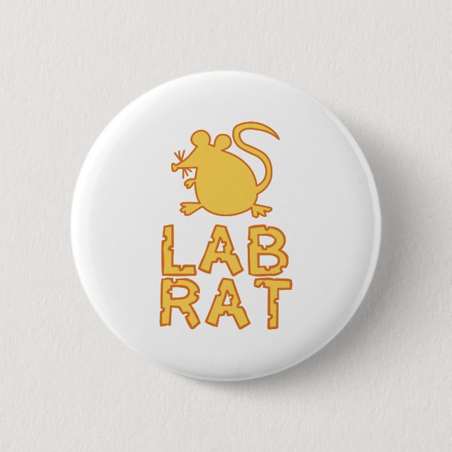 Cheese Lab Rat 6 Cm Round Badge (Front)