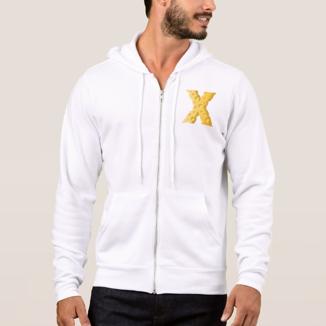 Cheese Letter X Typography Hoodie (Front)