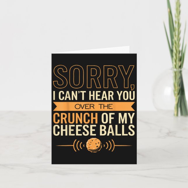 Cheese Lover Can't Hear You Cheese  Card (Front)