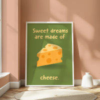  Cheese Lover Kitchen Funny Food Wall 