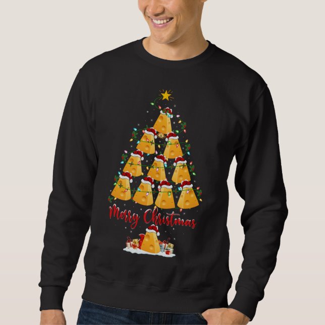 Cheese Lover Xmas Matching Santa Cheese Christmas  Sweatshirt (Front)