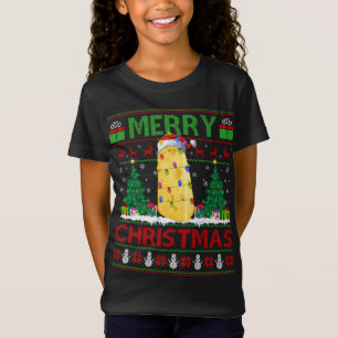 Cheese Lover Xmas Tree Ugly Santa Cheese Christmas T-Shirt