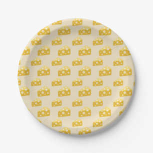Cheese Lovers Swiss Emmental Yellow Food Lover Paper Plate