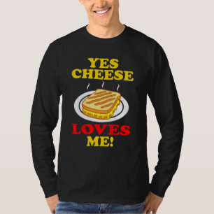 Cheese Loves Me Grilled Sandwich Graphic T-Shirt