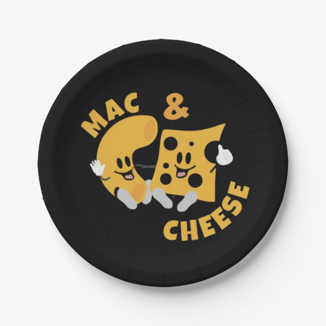 Cheese Mac & Cheese Funny Gift Idea Paper Plate (Front)