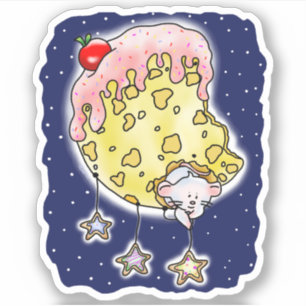 Cheese Moon & Mouse Hanging Sugar Cookie Stars  
