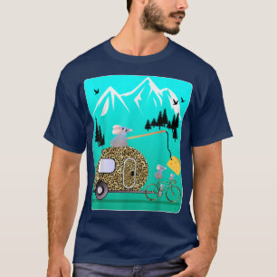 CHEESE MOTIVATION MICE CAMPER BIKE TOUR MOUNTAIN C T-Shirt