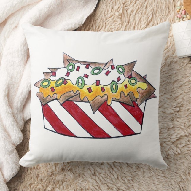 Cheese Nachos Tortilla Chips Junk Snack Food Cushion (Blanket)