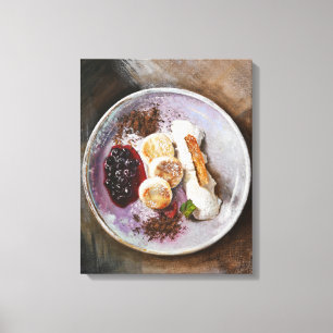 Cheese Pancakes with Berries – Gourmet Food Canvas Print