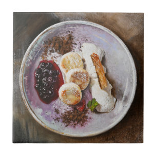 Cheese Pancakes with Berries – Gourmet Food Tile