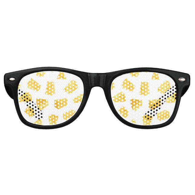 Cheese Pattern Print Party Sunglasses (Front)