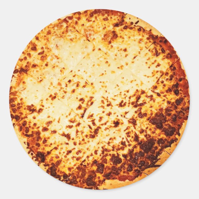  Cheese Pizza  Classic Round Sticker (Front)