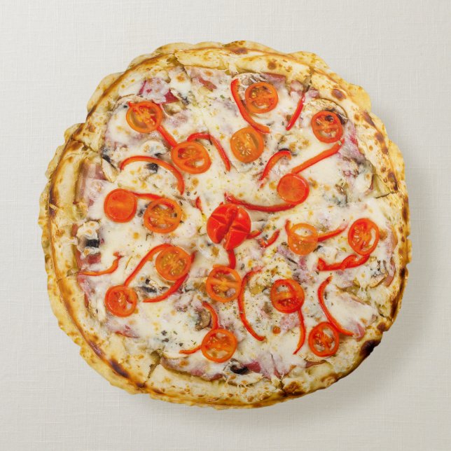 Cheese Pizza Round Cushion (Front)