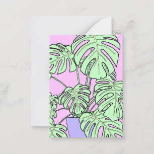 Cheese plant bookmark, plant lover card
