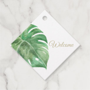 Cheese Plant Leaf Favour Tags