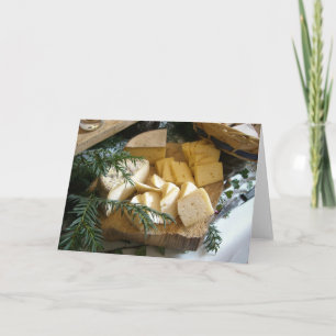 Cheese Platter Folded Blank Greeting Card