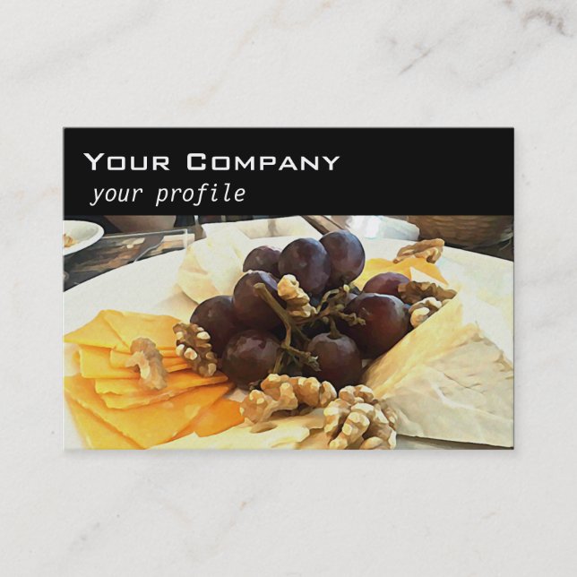 cheese platter with grapes business card (Front)
