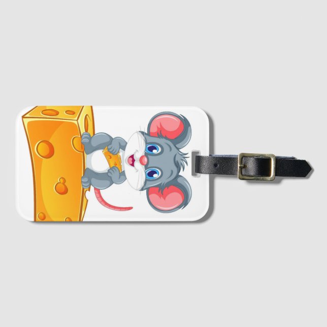 Cheese Please Luggage Tag – Sustainable & Stylish (Front Horizontal)