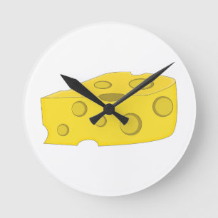 Cheese Round Clock