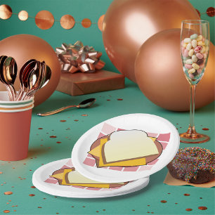 Cheese Sandwich Paper Plate