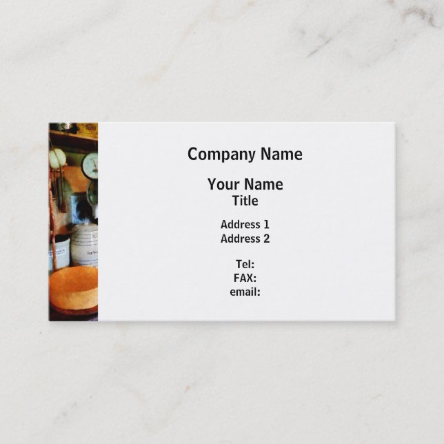 Cheese, Sausage and Scale Business Card (Front)