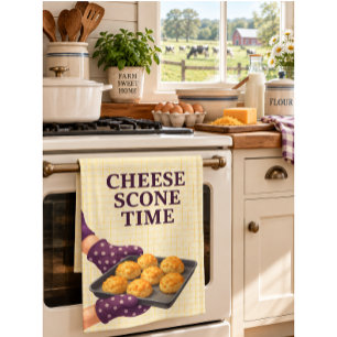 Cheese Scone Time — Kitchen Tea Towel