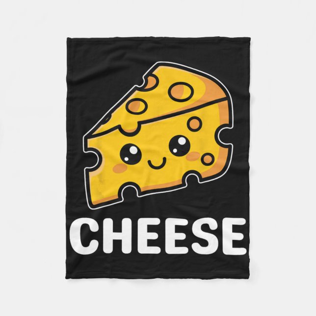 Cheese Slice Mac Macaroni Kawaii Halloween Costume Fleece Blanket (Front)