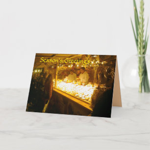 Cheese Stall, German Christmas Market, Manchester Holiday Card