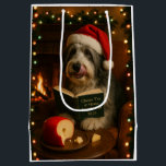 Cheese Tax Christmas gift bag Bearded Collie<br><div class="desc">Individually designed Christmas gift bag featuring a gorgeous Border Collie reading a book entitled 'Cheese Tax at Home Regulations 2025'.

We all know The Cheese Tax must be paid - rules are rules!</div>