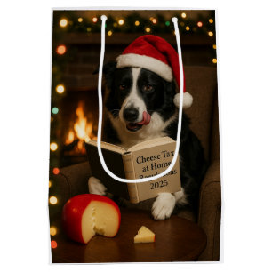 Cheese Tax Christmas gift bag - Border Collie