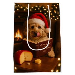 Cheese Tax Christmas gift bag - Cream Cockerpoo