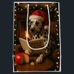 Cheese Tax Christmas gift bag - Dalmation<br><div class="desc">Individually designed Christmas gift bag featuring a beautiful Dalmation reading a book entitled 'Cheese Tax at Home Regulations 2025'.

We all know The Cheese Tax must be paid - rules are rules!</div>