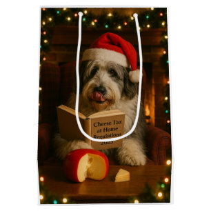 Cheese Tax Christmas gift bag Old English Sheepdog