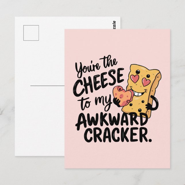 Cheese to My Awkward | Funny and Cute Valentine Postcard (Front/Back)
