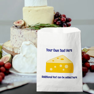 Cheese Triangle Swiss Style - 2 lines custom text  Favour Bags