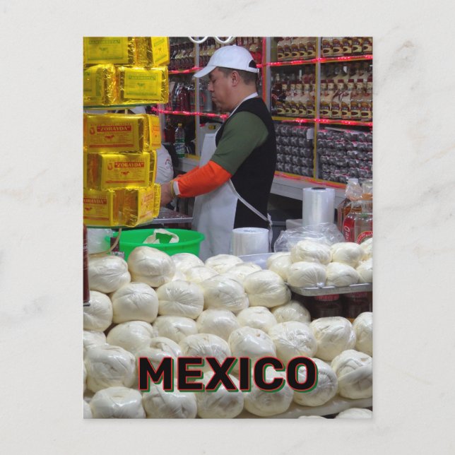 Cheese Vendor In Oaxaca, Mexico Postcard (Front)