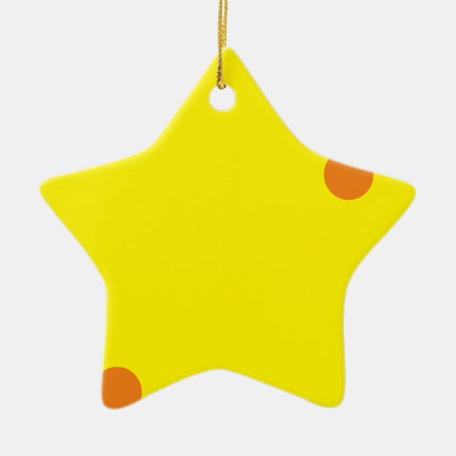 cheese yeellow ceramic tree decoration (Front)